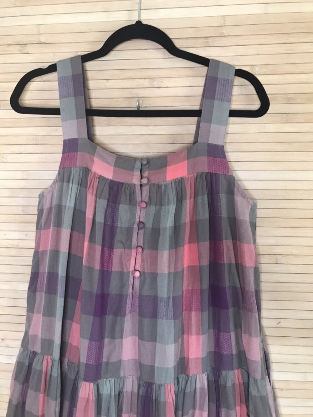 Faherty Marina Dress Desert Plaid tiered maxi sz XS - Picture 3 of 7